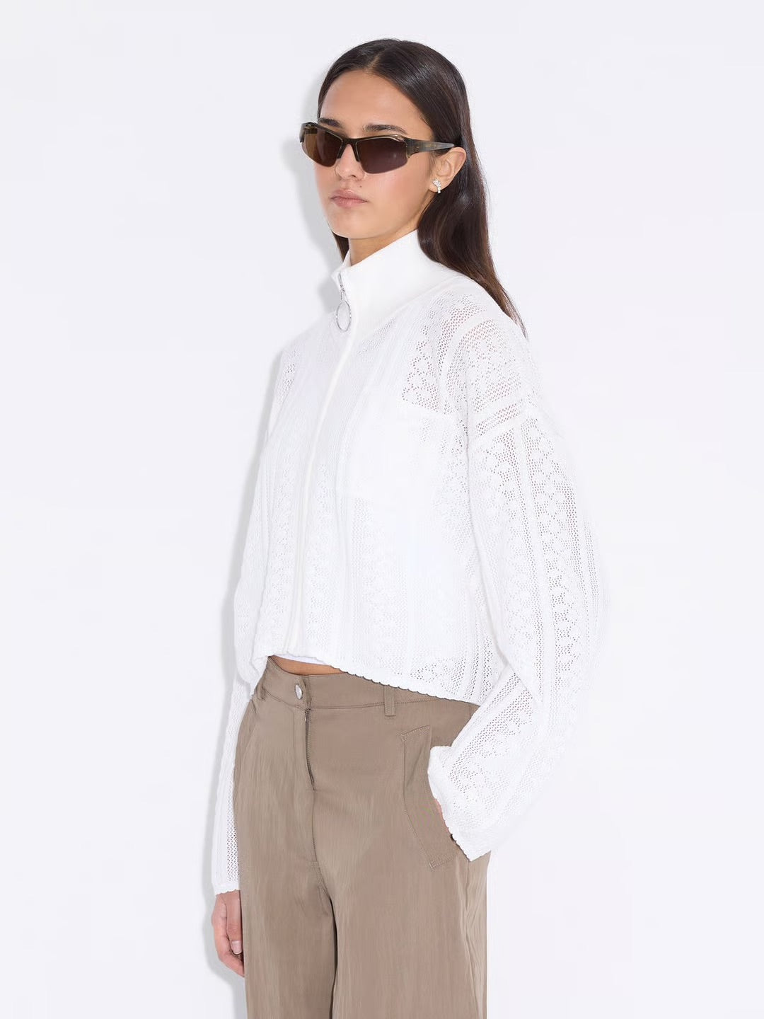 Tine Crochet Cardigan  Ecru