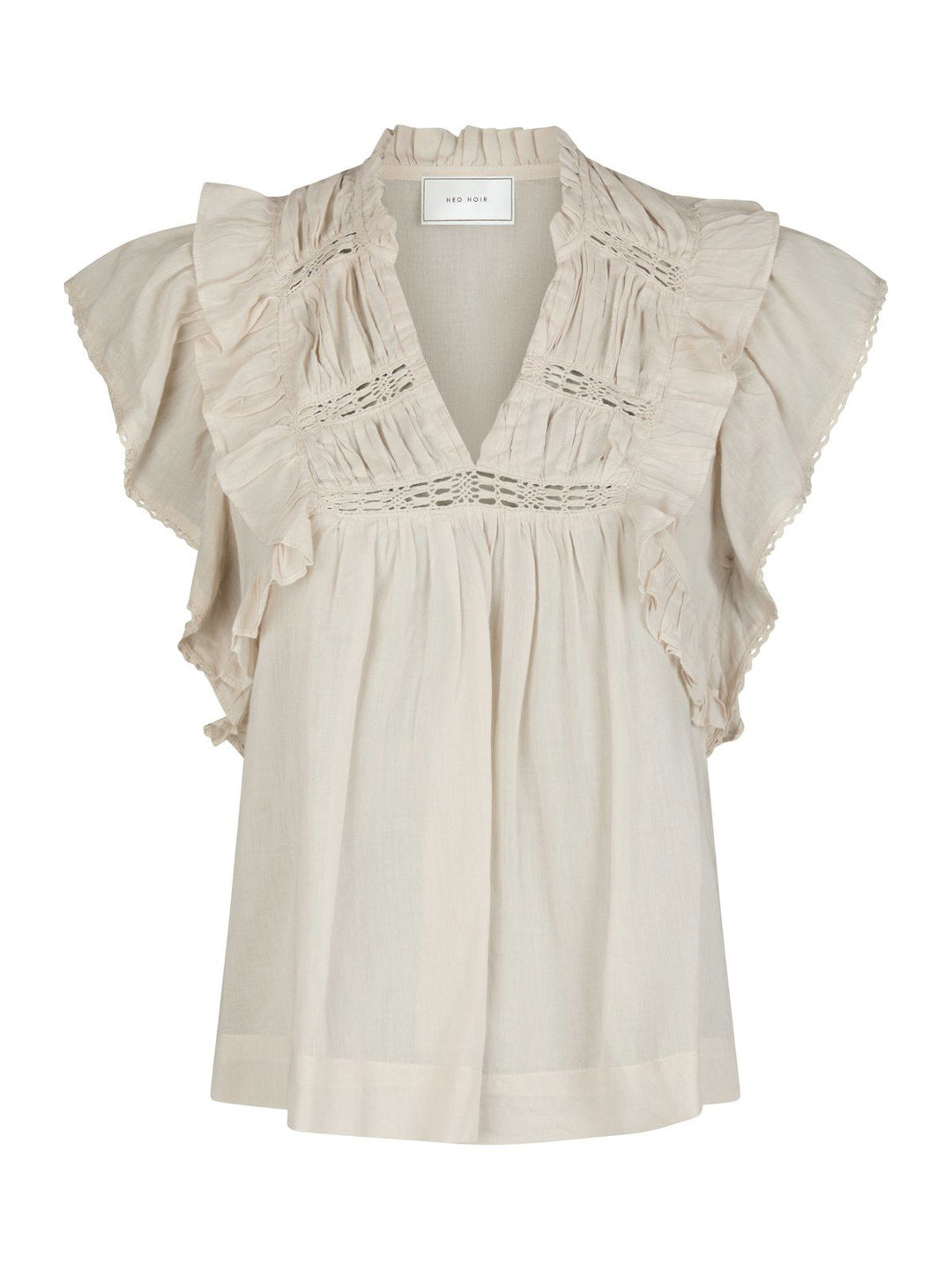 Jayla S Voile Top  Ivory