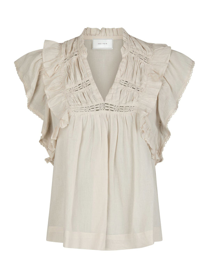 Jayla S Voile Top  Ivory