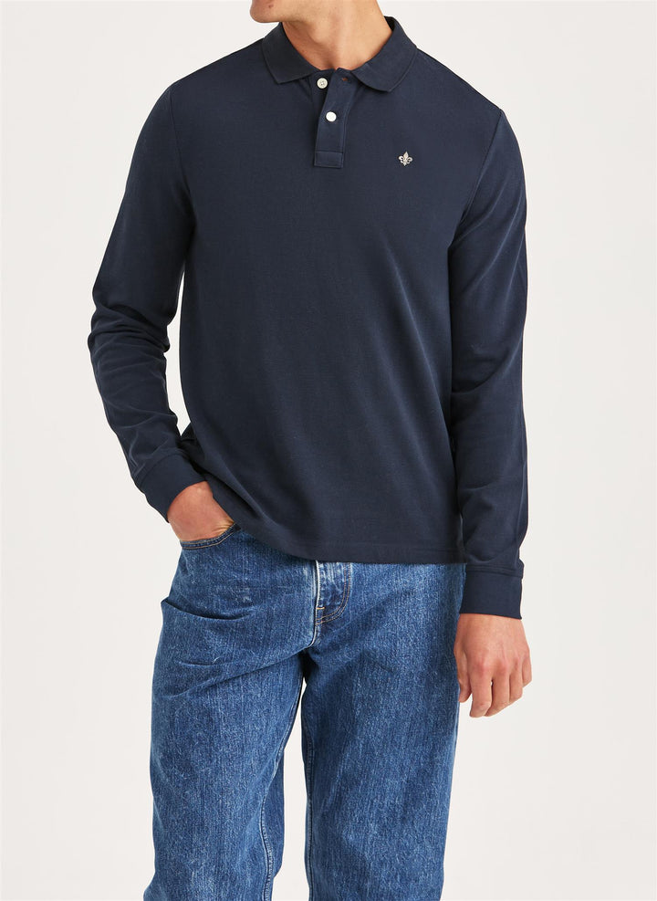Camden LS Polo Shirt  Old Blue