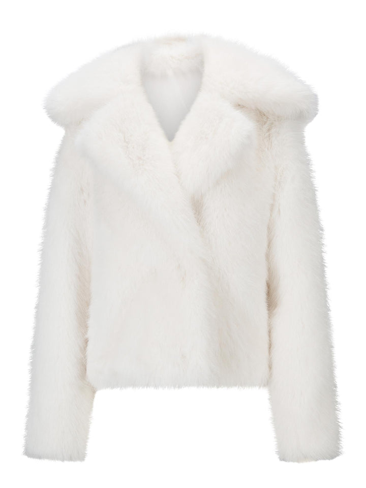 Sofia fake fur jacket  White