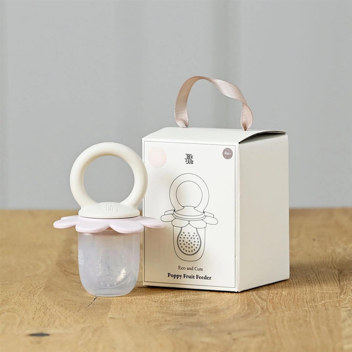 Poppy Fruit Feeder  Cream & Light Pink