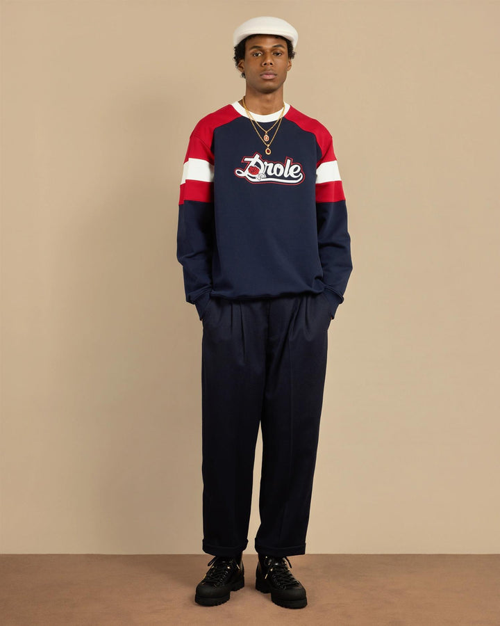 Le Sweatshirt Drôle Rose  Navy