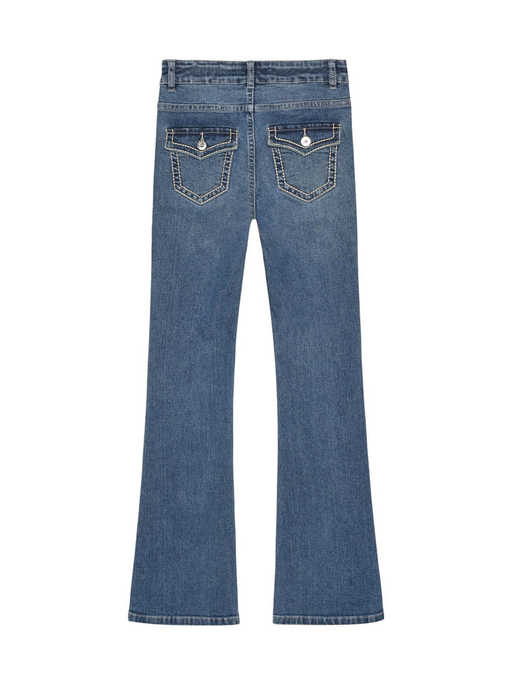 Gralabama Stitch Low Flare Blue  Blue