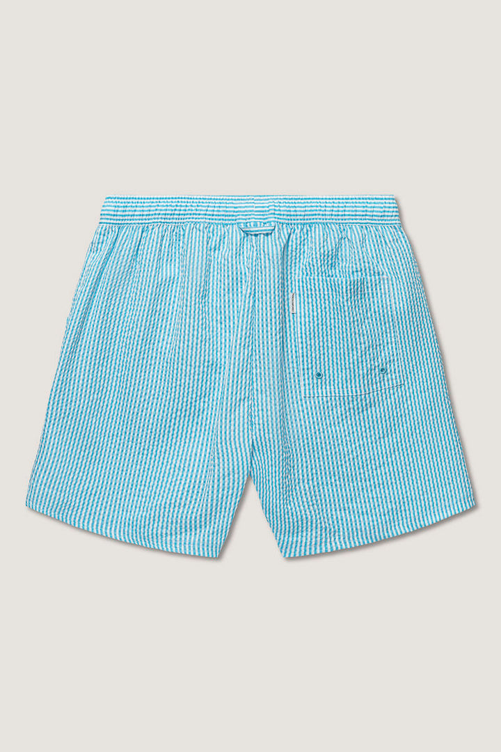 Seersucker Swimshort  Blue/White