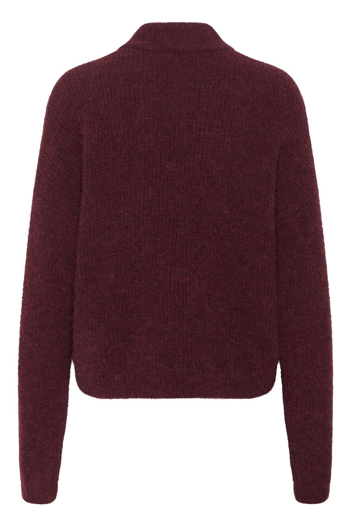 Alphagz Short Cardigan  Blood Red Mélange