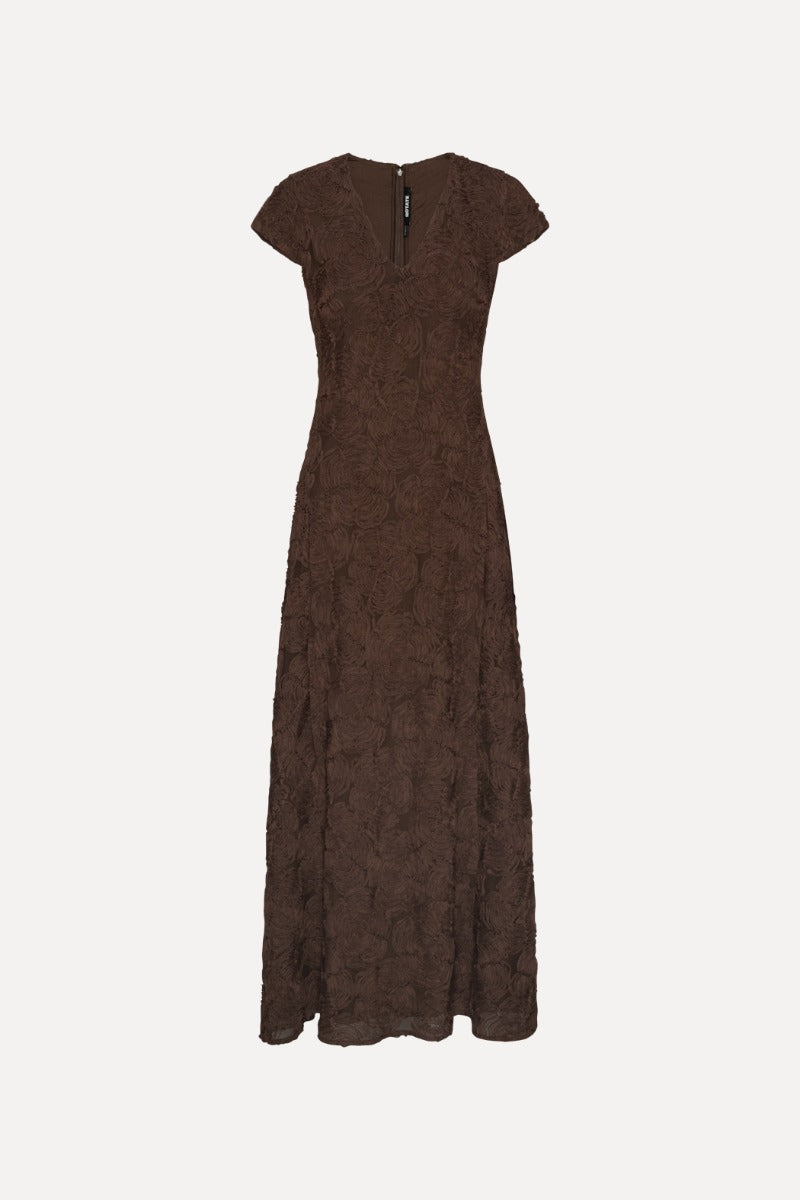 FLOWER MESH MAXI DRESS  Mole