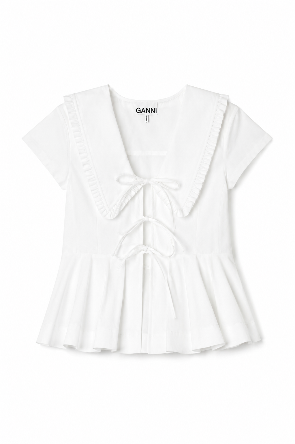 COMPACT POPLIN COLLAR  White