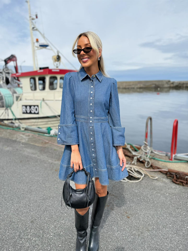 Denim Mini Dress  French Blue