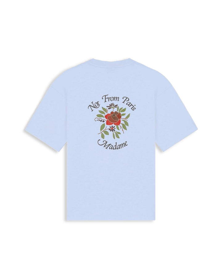 T-shirt slogan rose  Light Blue