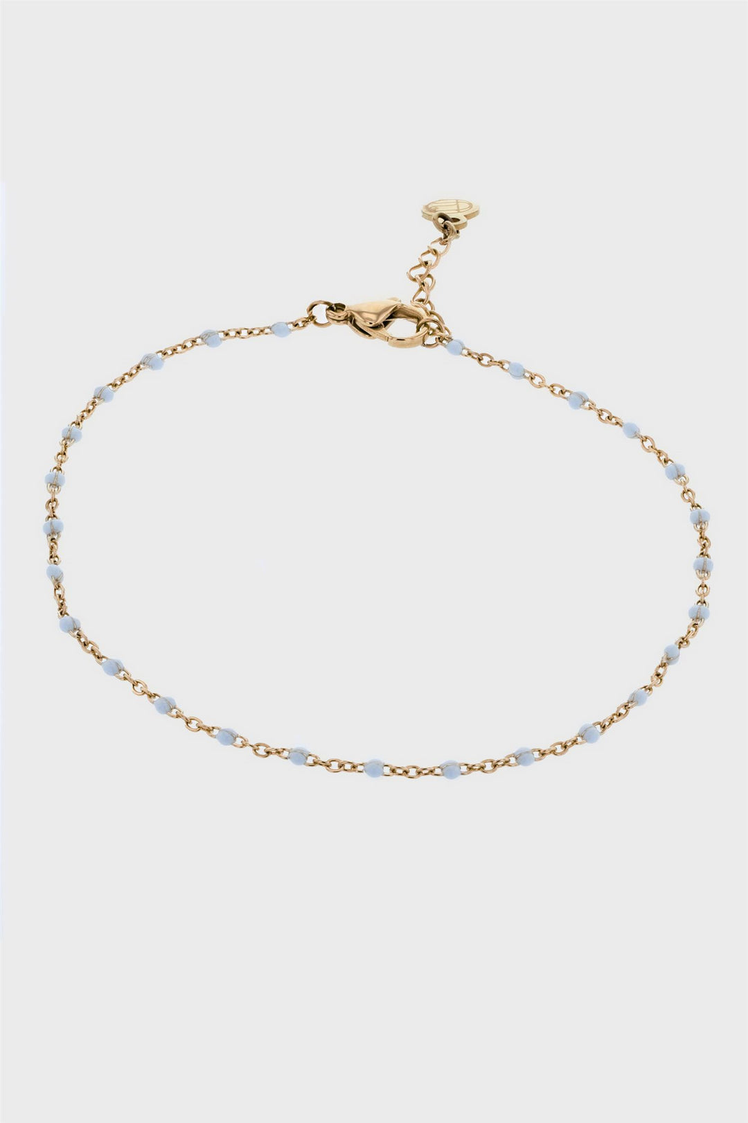 THE BLUE BEAD ANKLET 24  Light Blue