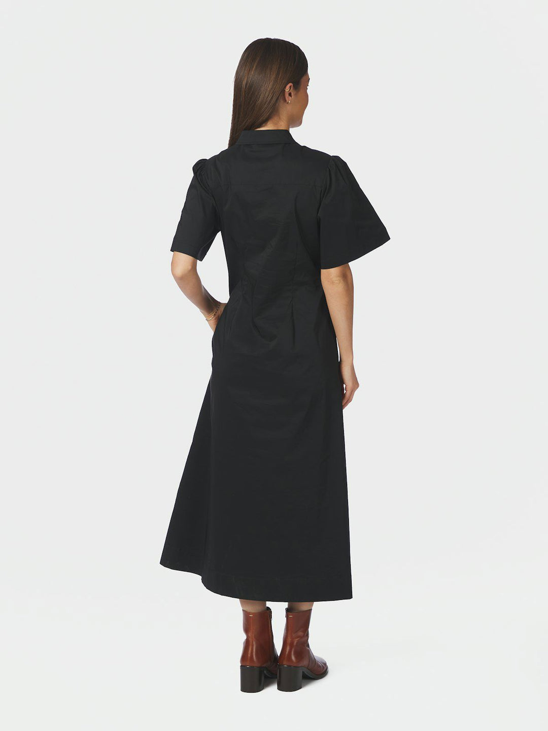 Baia Poplin Dress  Black