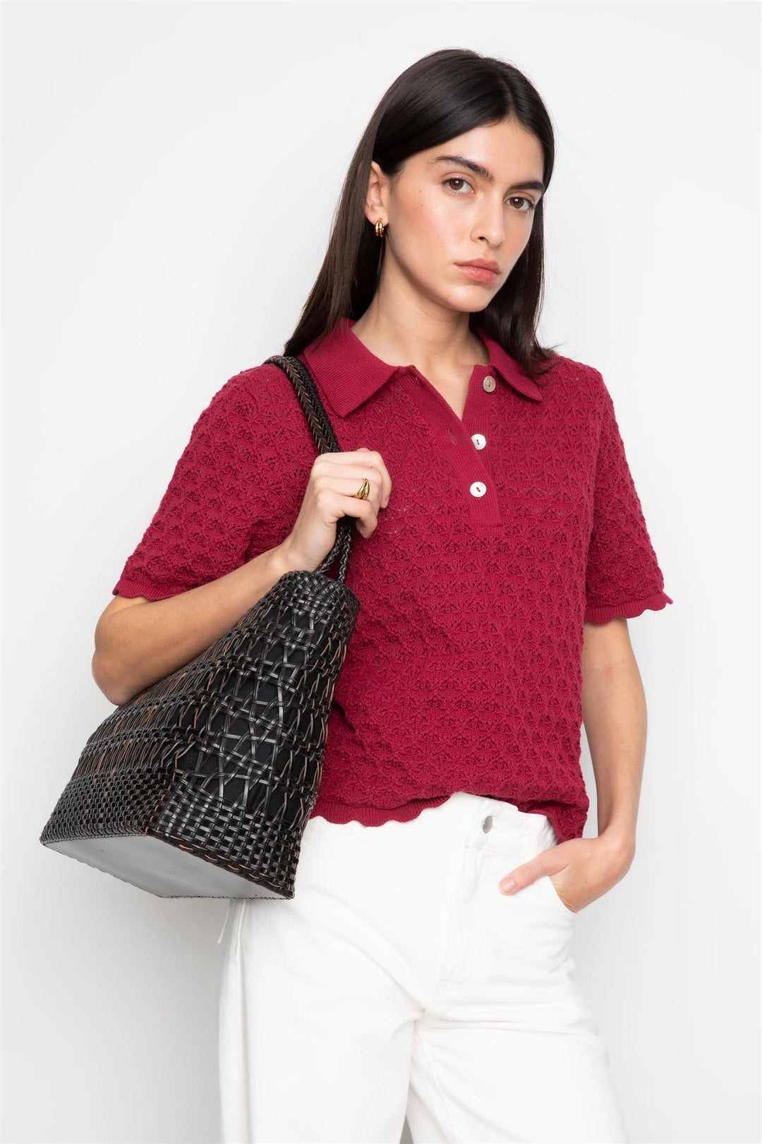 Gwen Knit Tee  Berry