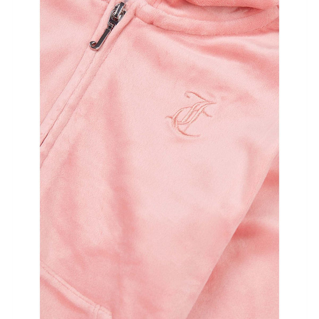 Tonal Zip Through Hoodie  Peach Blossom