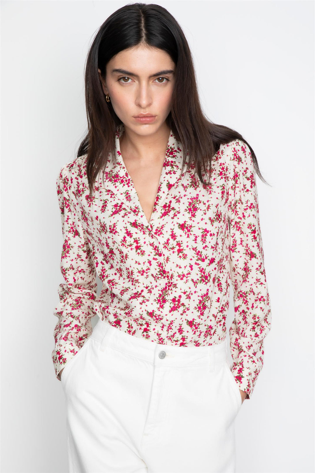 Lu Lu Blouse  Berry Print