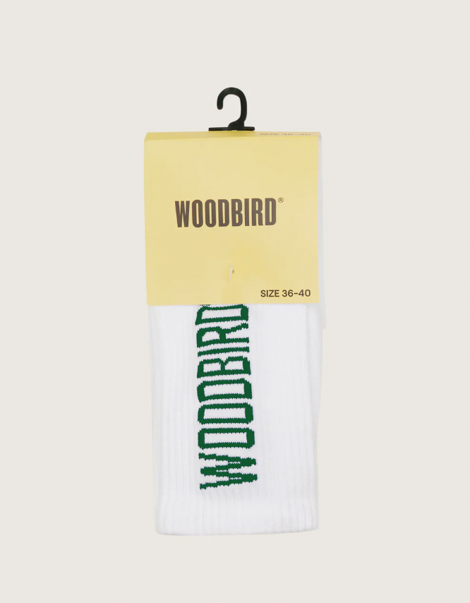 WBTennis Logo Socks 2 Pack  White-Sports Green