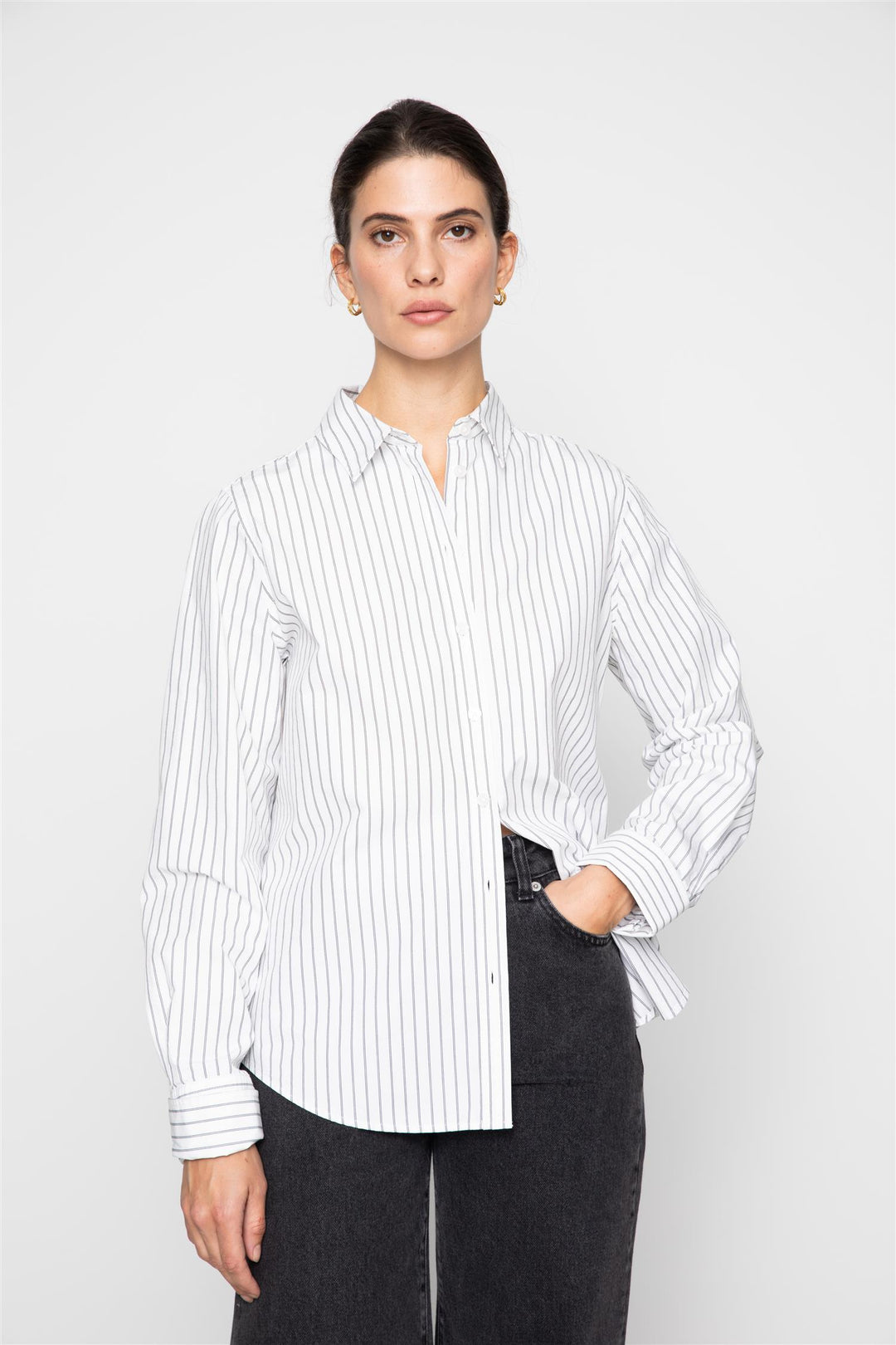 Fritila Shirt  Black Stripe