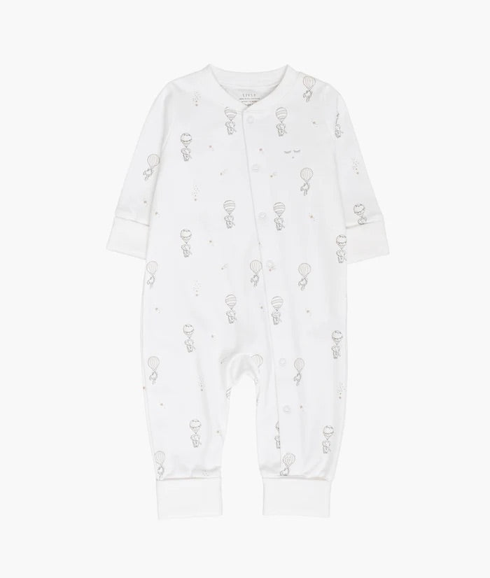 Flying Elephants Overall  White