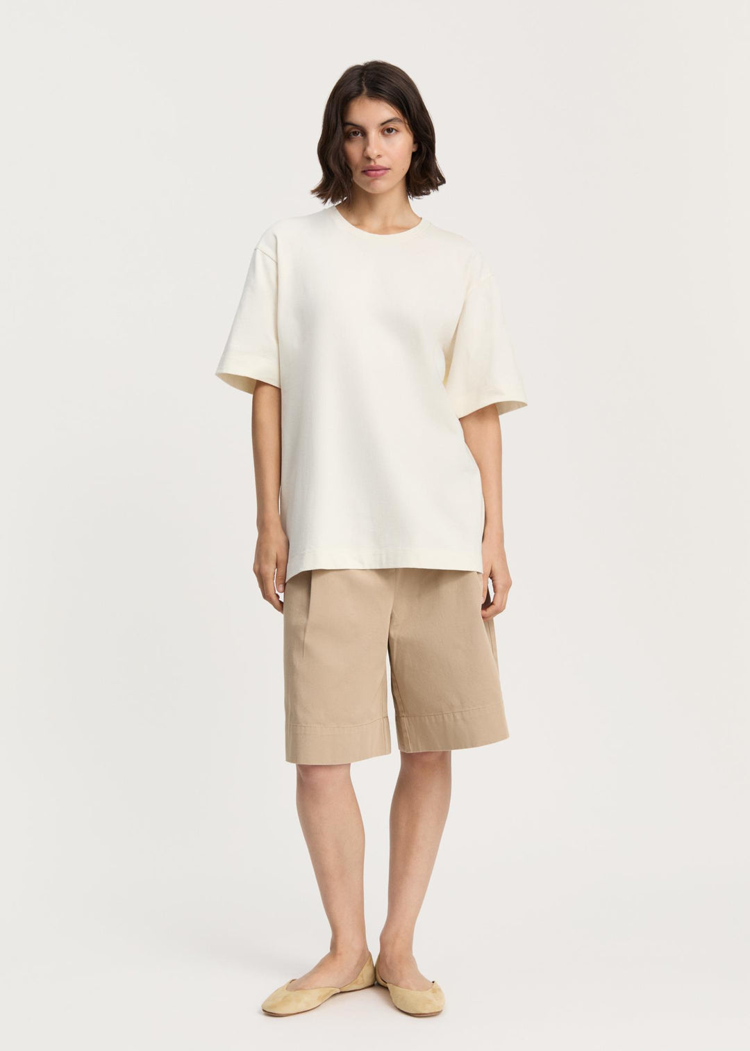 Lui Circular Tee  Pure Ecru