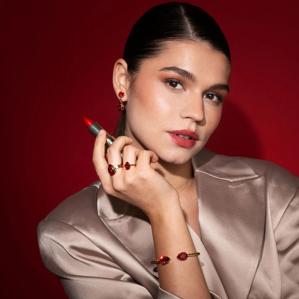 PETITE DROP RING GOLD  Light Siam