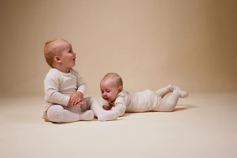 Crawling Tights - Merino Wool  Snow Flake