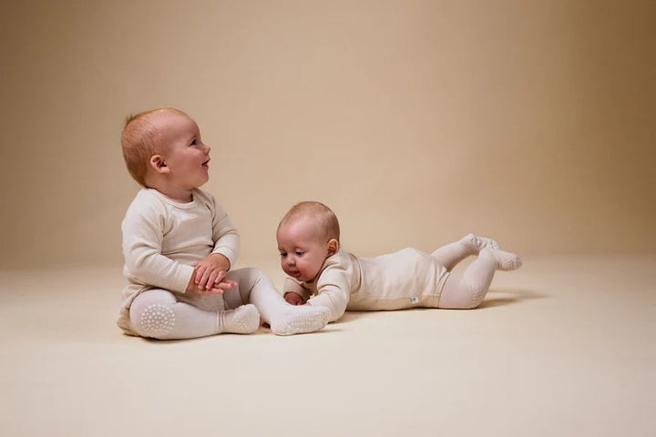 Crawling Tights - Merino Wool  Snow Flake