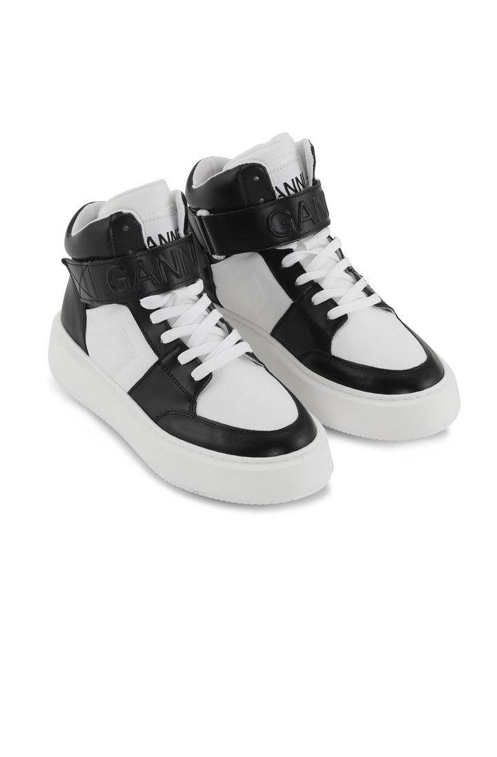 SPORTY MIX CUPSOLE HIGH TOP VELCRO SNEAKER T  Black/White