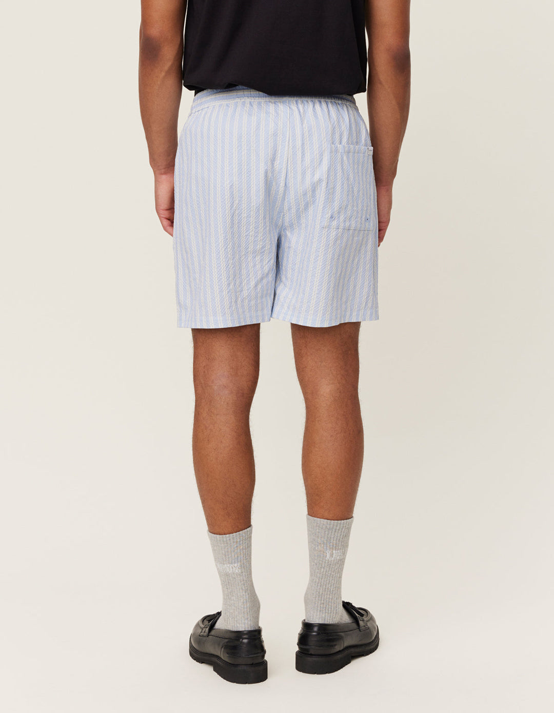 Stan Stripe Seersucker Swim Shorts  Summer Sky/Light Ivory