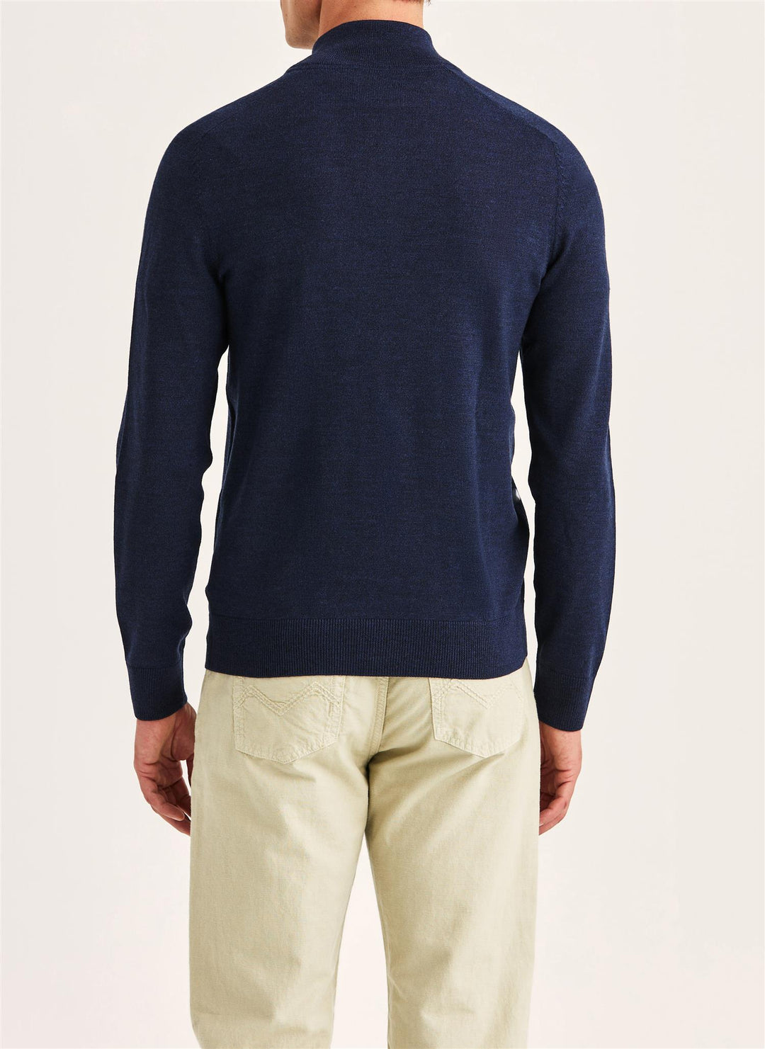 Merino John Zip  Blue