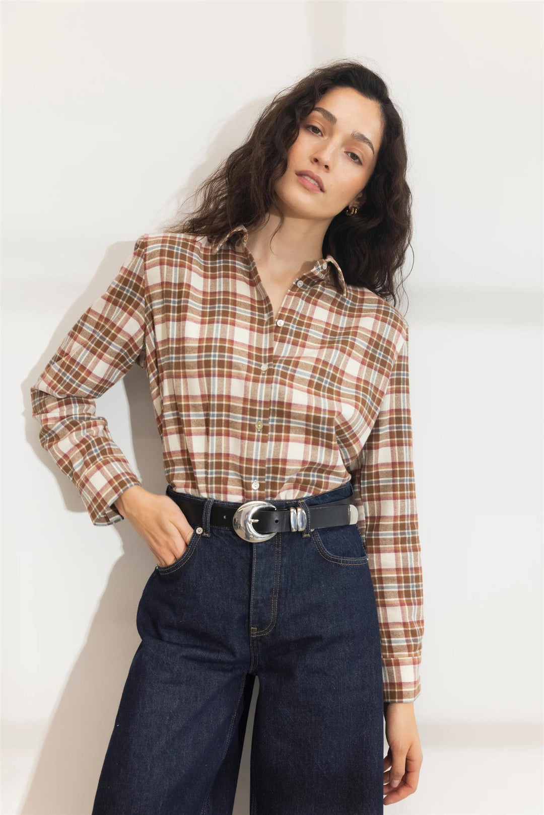Joan Flannel Shirt  Red Check