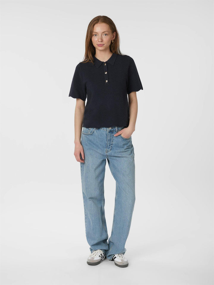 Soko Wave Knit Tee  Midnight Blue