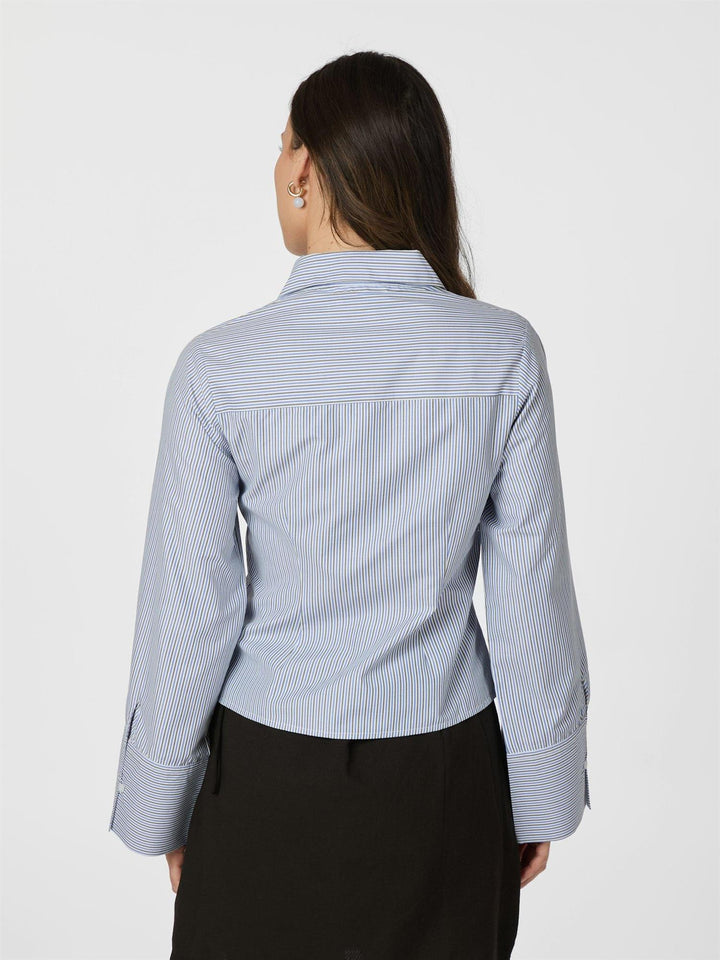 Rosa double Stripe Shirt  Light Blue