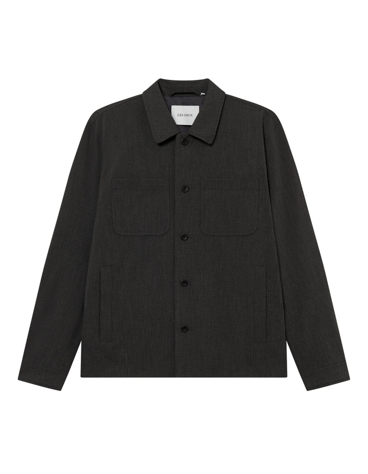 Marseille Textured Jacket  Dark Grey Melange