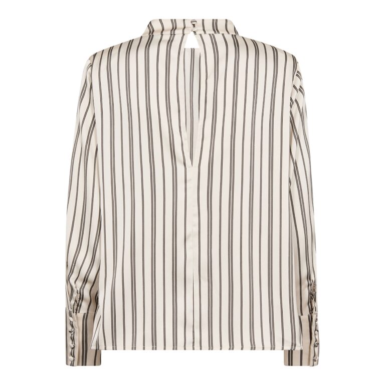 HellyCC Button Stripe Blouse  Offwhite