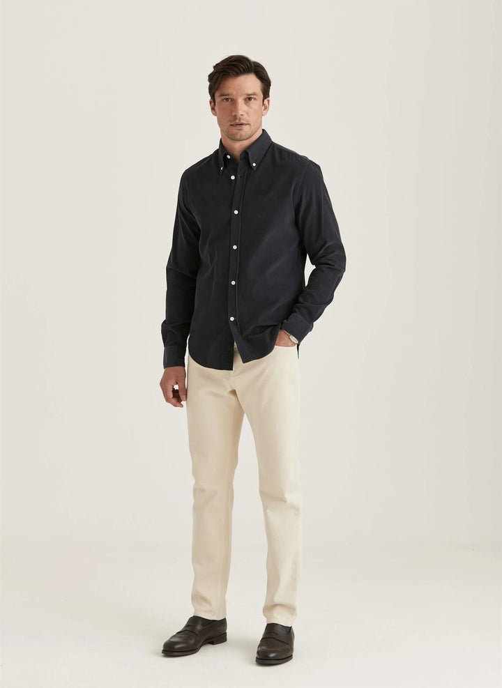 Douglas Cord Shirt-Slim Fit  Blue