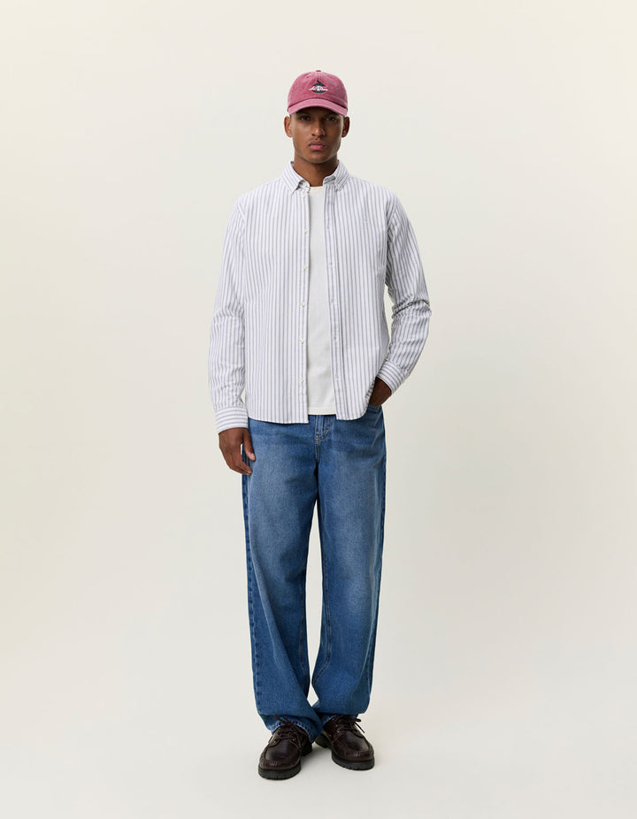 Stripe Oxford Shirt White