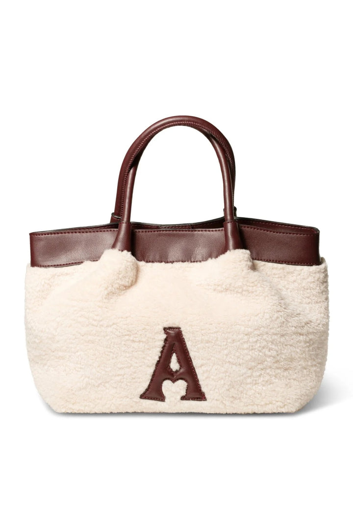 Cloud Teddy Midi Bag  Ecru