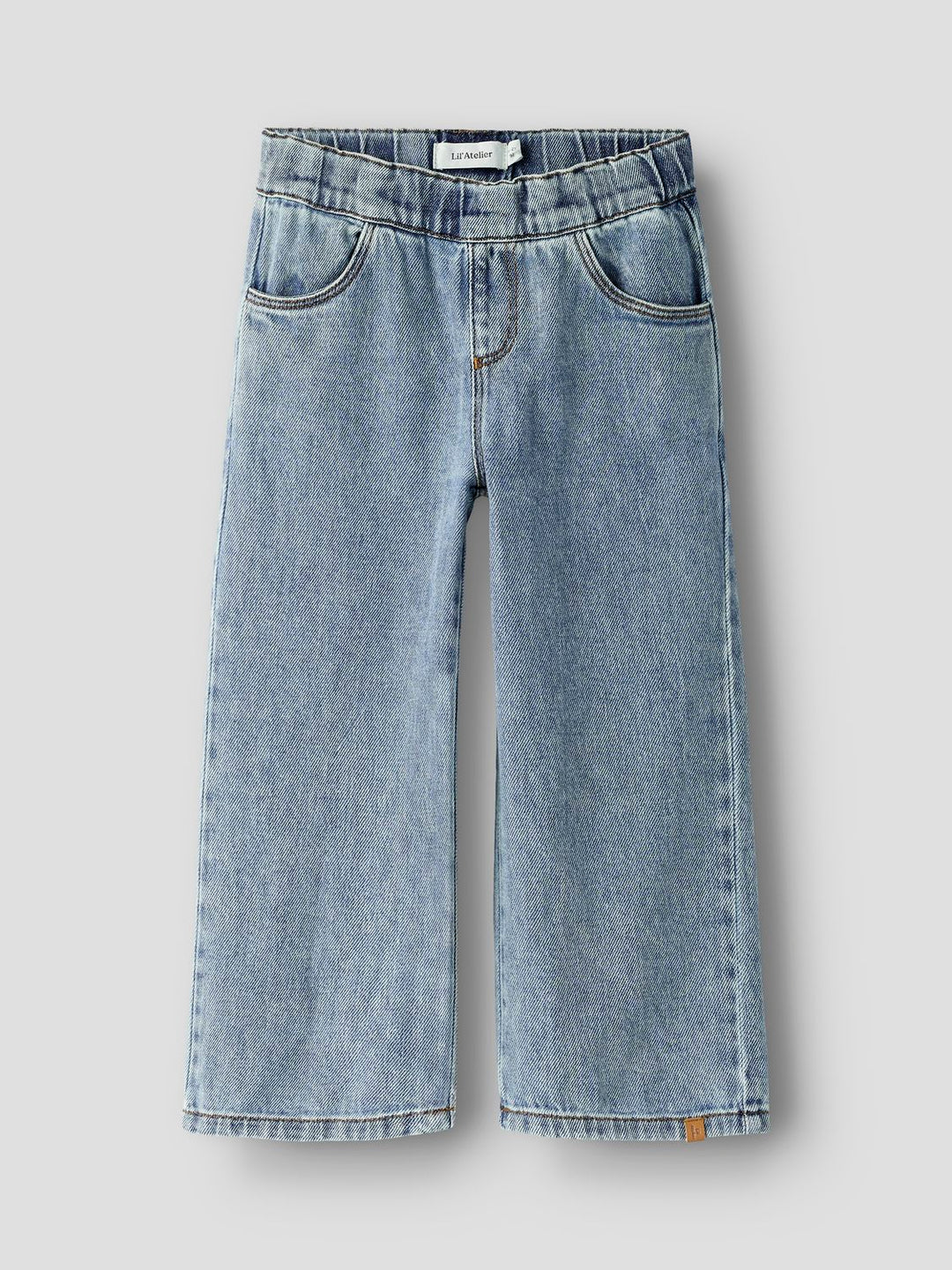 Karole Sim Wide Jeans  Mellomblå