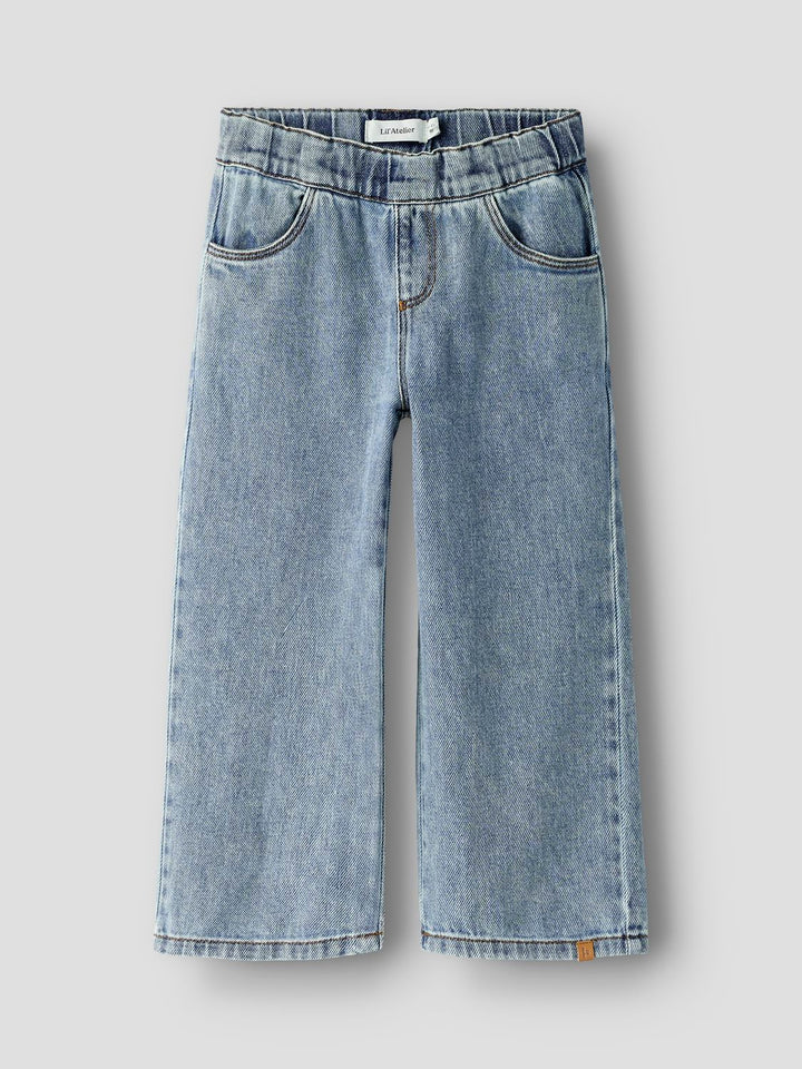 Karole Sim Wide Jeans  Mellomblå