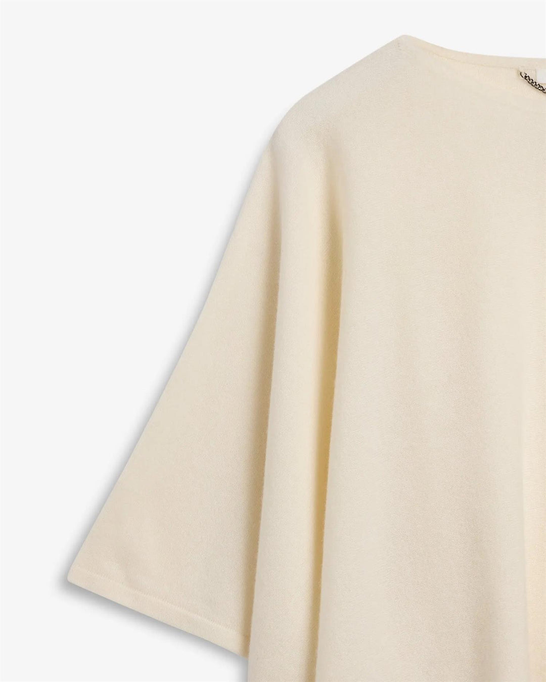 IBEN ENZO MERINO PONCHO  Ivory White