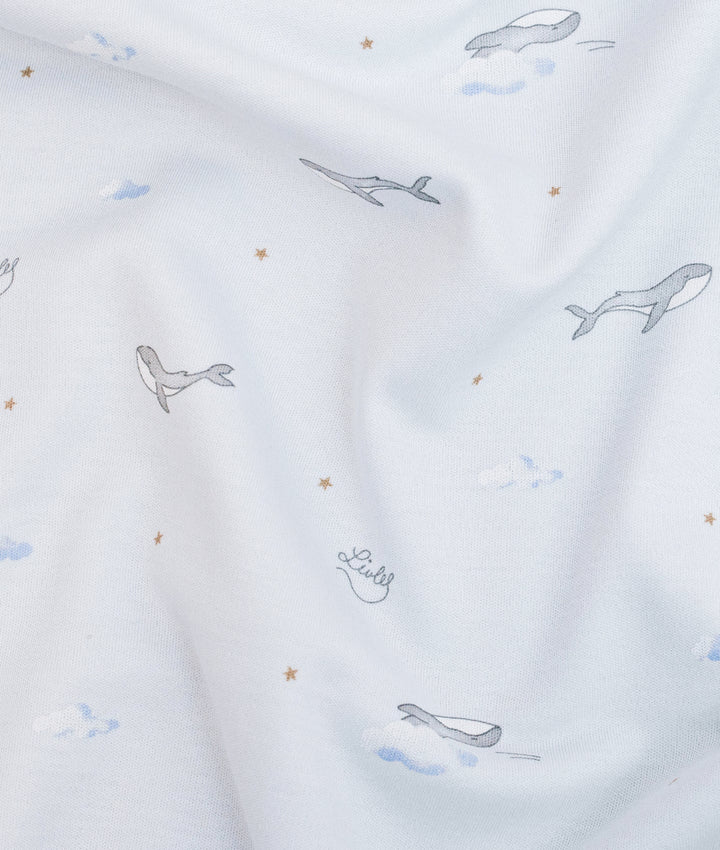 Whales Blanket Blue