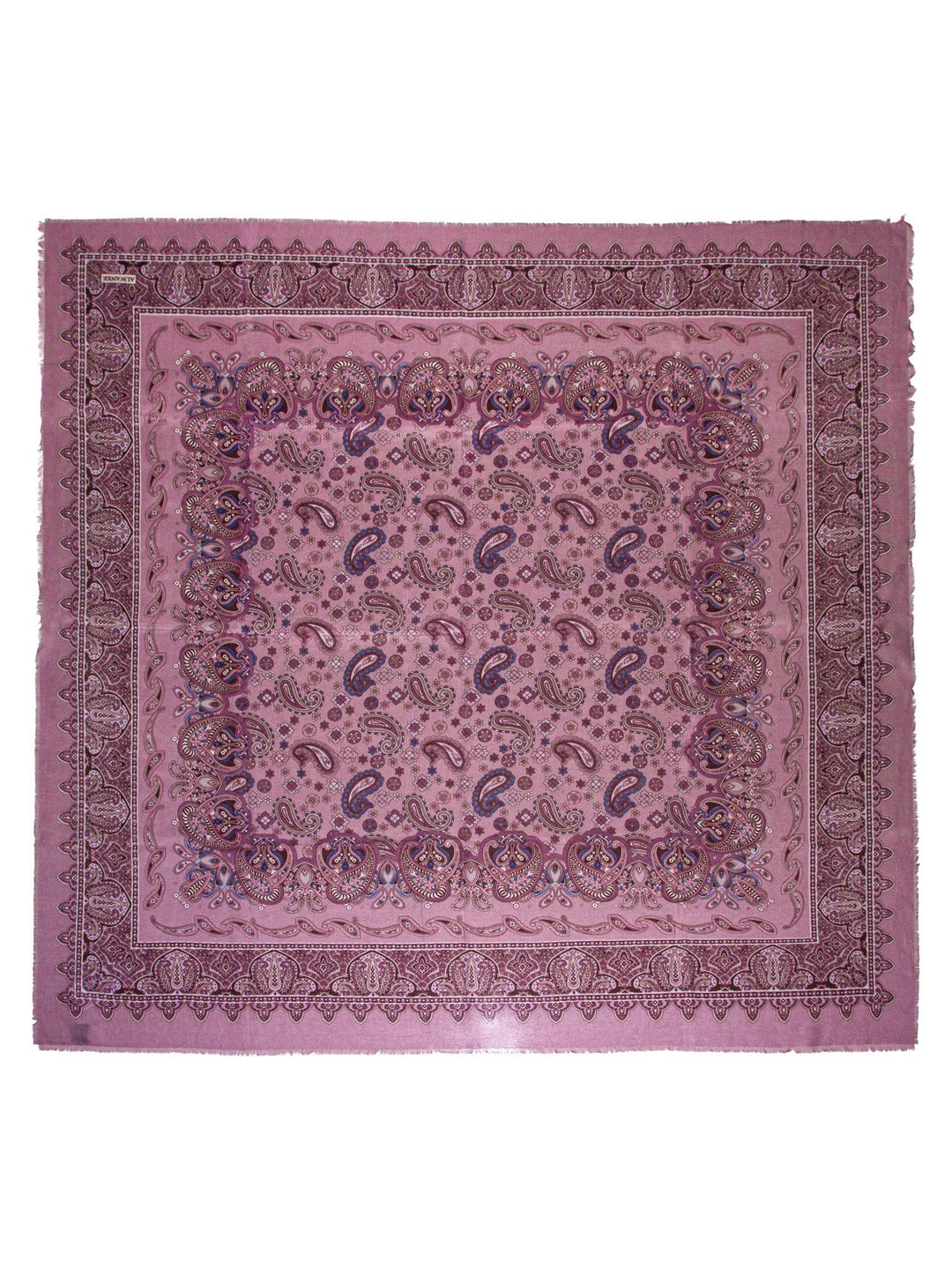 Skjerf Paisley 130x130 Rosa Rosa
