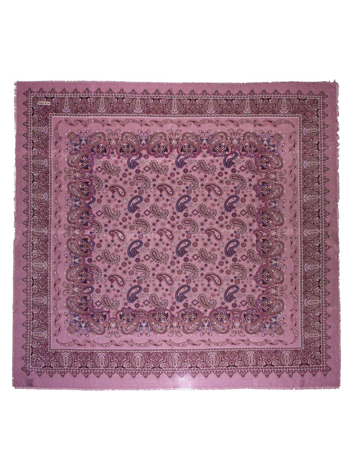 Skjerf Paisley 130x130 Rosa Rosa