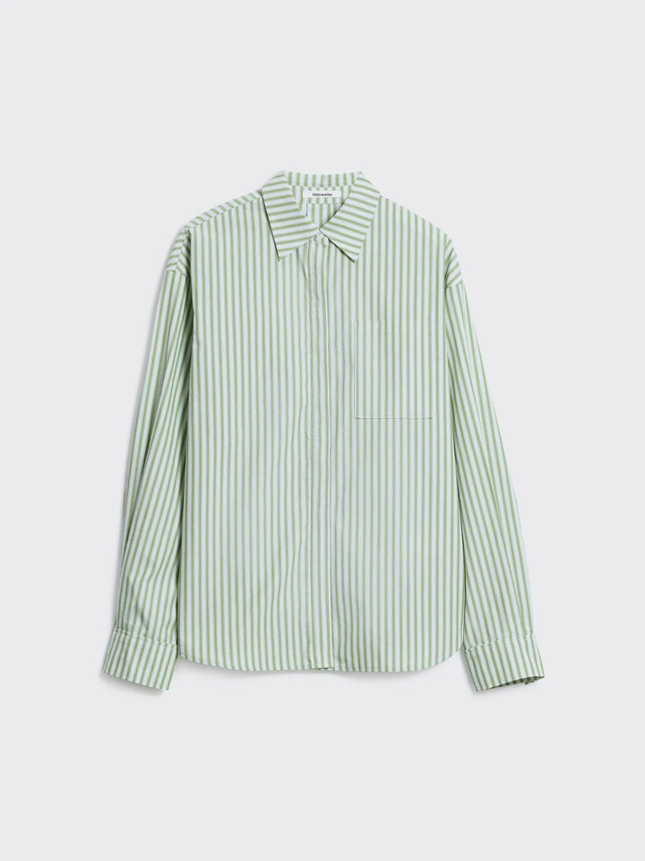 Loose Stripe Shirt  Green Stripe
