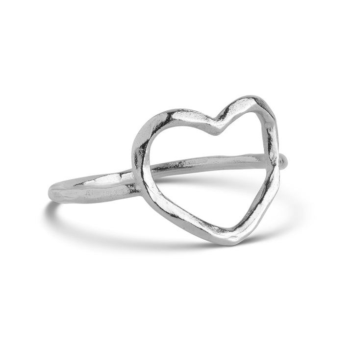 RING, ORGANIC HEART  Silver