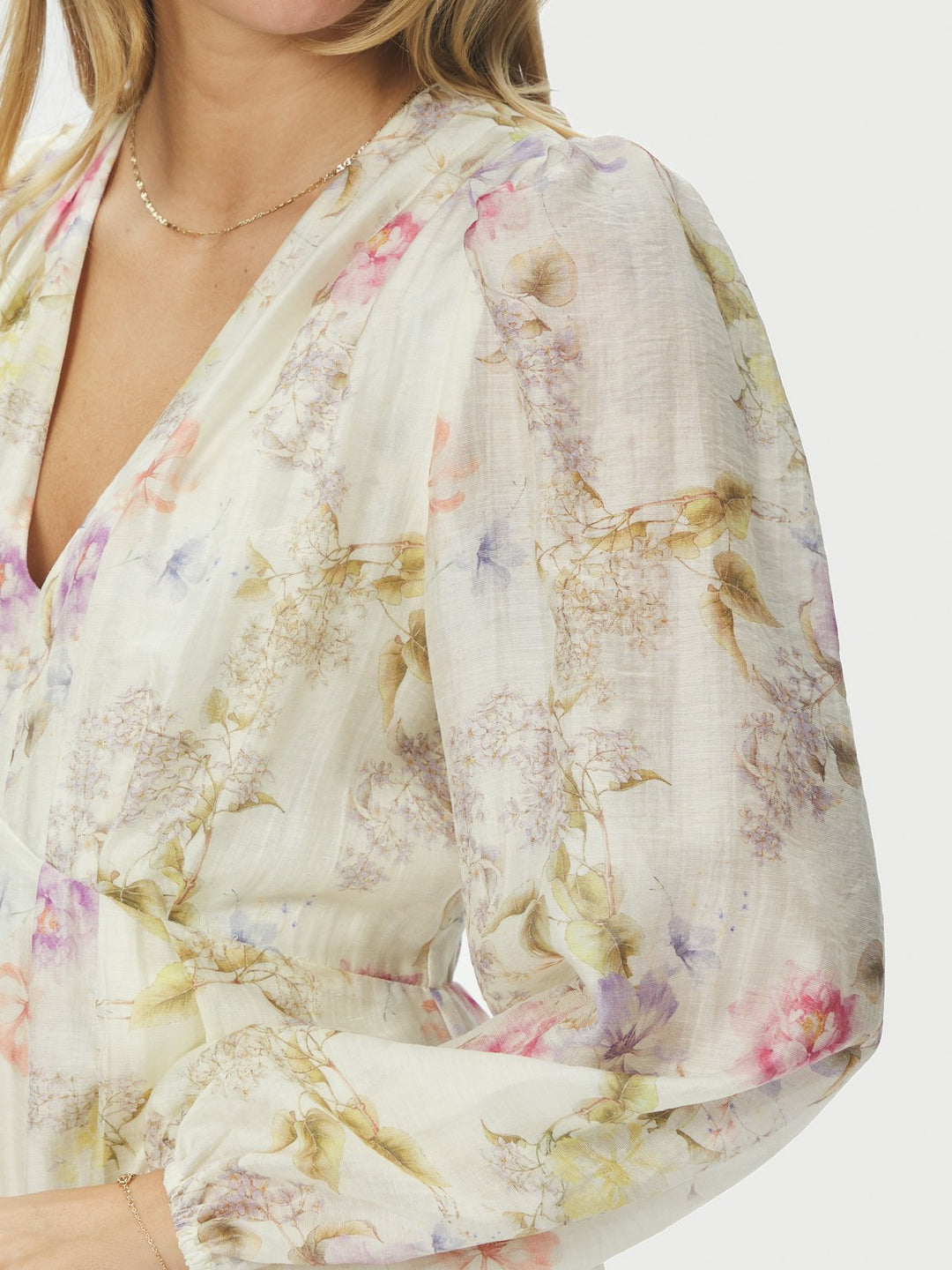 Silfi Vintage Flower Dress  Off White