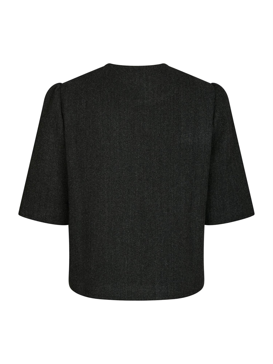 Xanthe Herringbone Blazer  Dark Grey