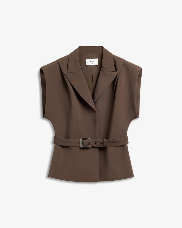 Beverly Waistcoat  Taupe Brown