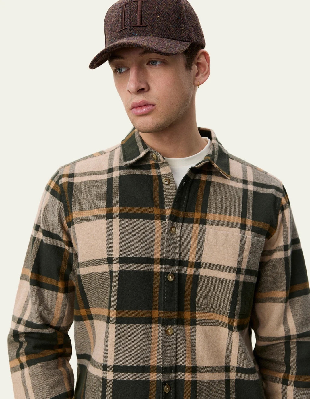 Check Flannel Shirt  Rosin Green