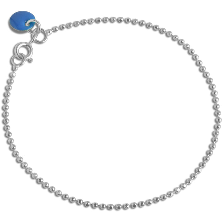 BRACELET, BALL CHAIN  Cornflower